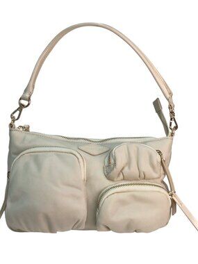 MZ Wallace Small Crossbody Satchel Cream